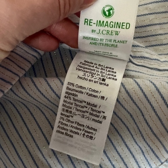 J. Crew Flannel Long-Sleeve Pajama Top In Stripe Size XXL - Picture 12 of 12